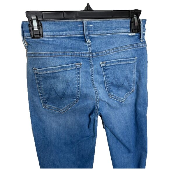 Mother The Weekender Fray Chill Light Wash  Flare Leg Distressed Jeans Womens 25 - Picture 3 of 11